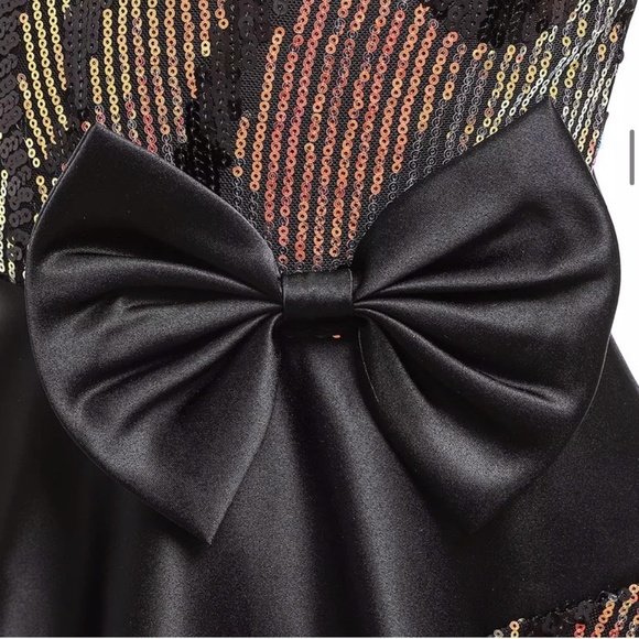 Luxury Sparkly Little black Dress formal birthday dress 5010 - Picture 4 of 7